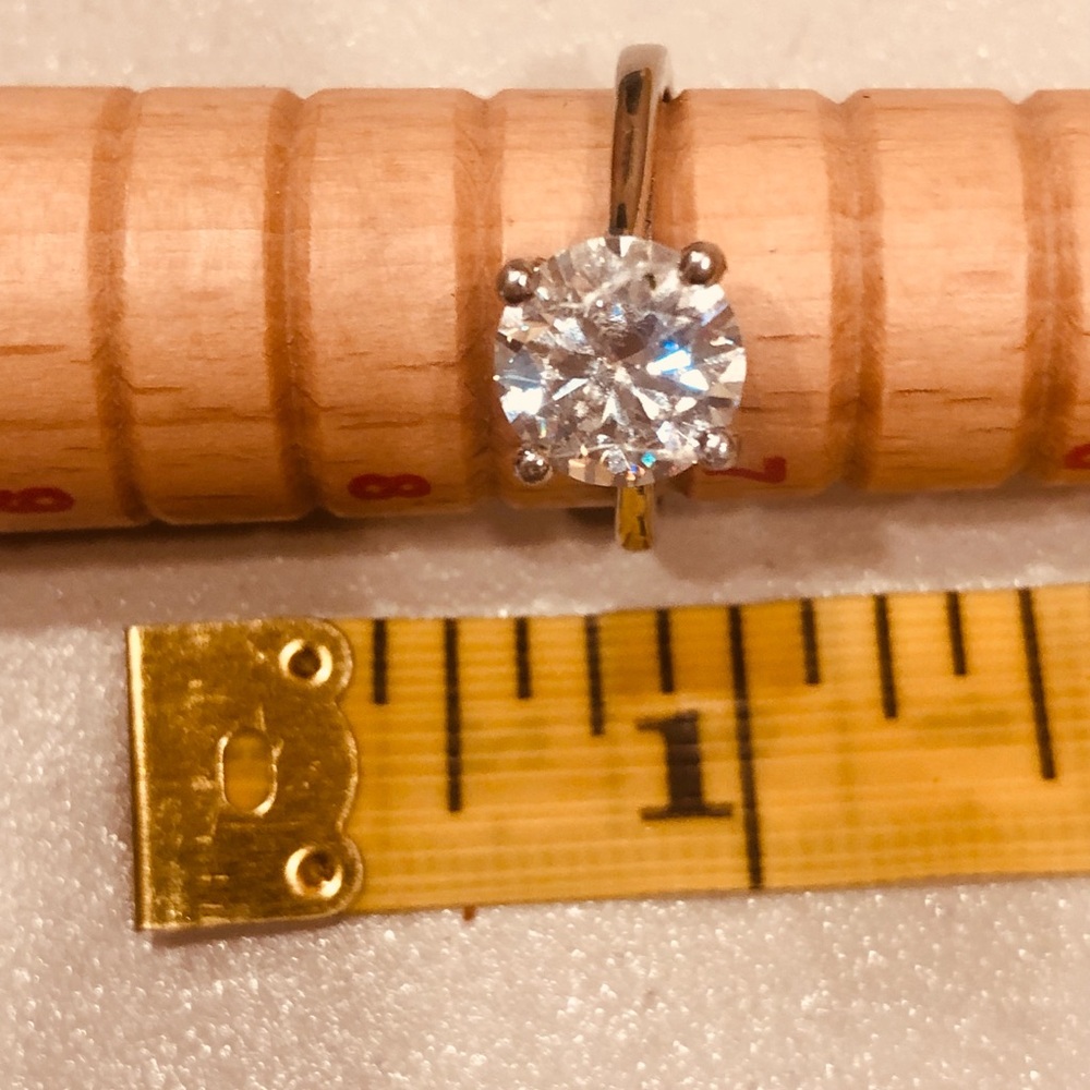 CZ sterling solitaire sz7 new